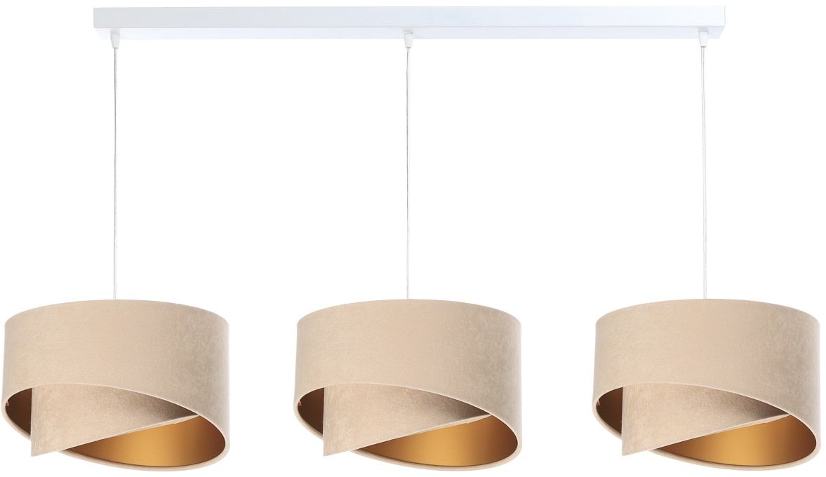 BPS Koncept Galaxy lampa wisząca 3x60 W biała-złota-beżowa 060-L3-029