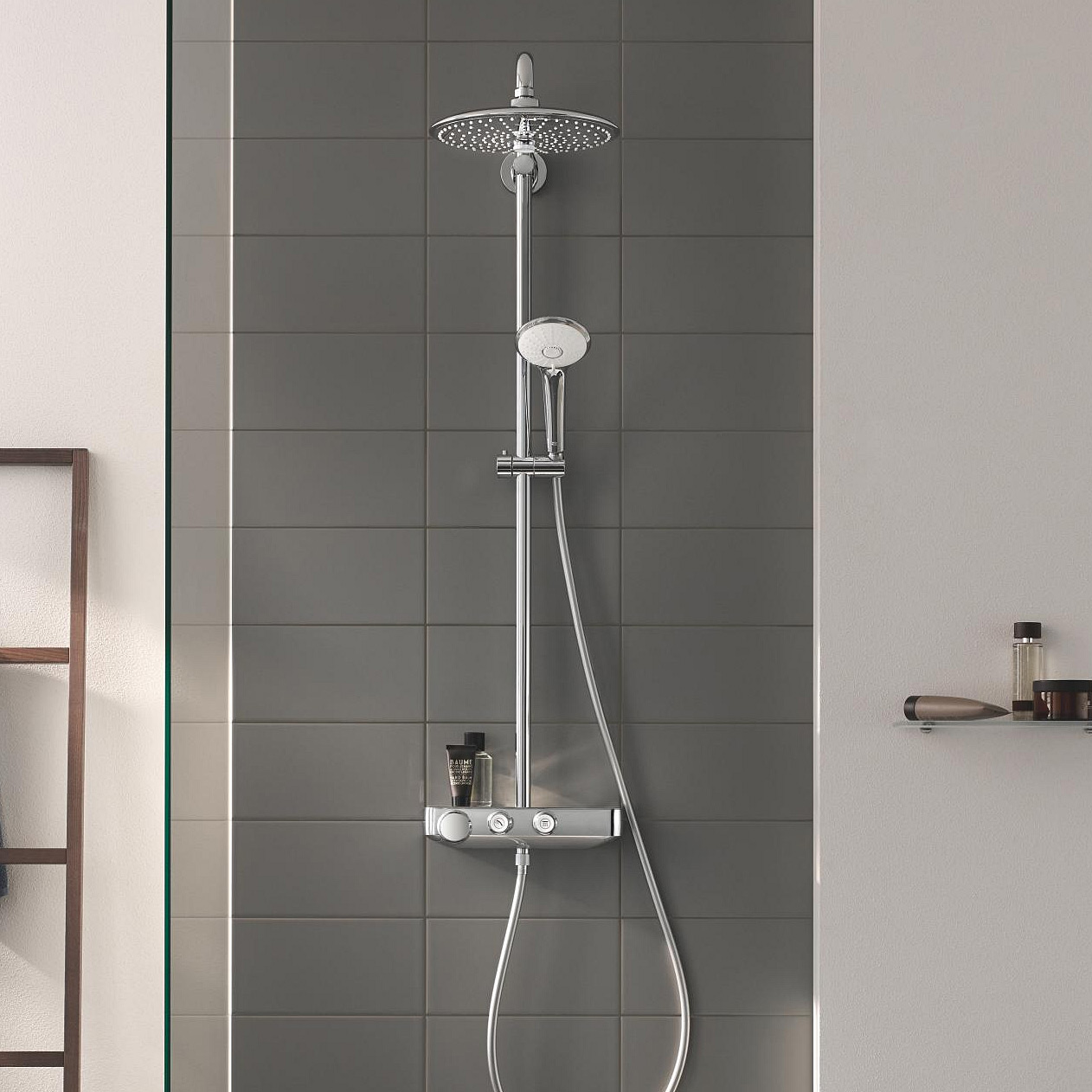 Grohe Euphoria zestaw prysznicowy ścienny termostatyczny z deszczownicą chrom 26509000 - Wysyłka w 24h