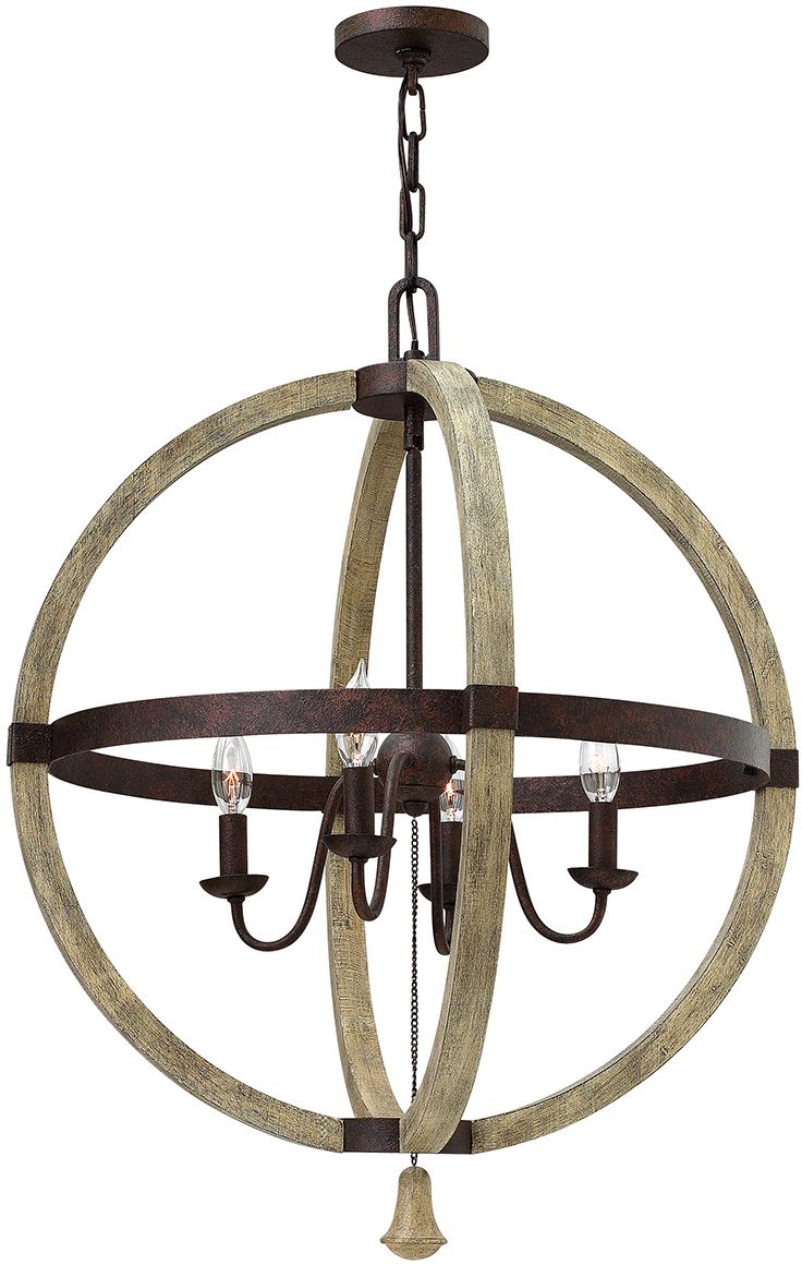 Elstead Lighting Middlefield lampa wisząca 4x60 W rdzawe żelazo HK-MIDDLEFIELDP4