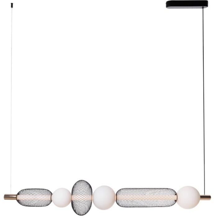 MaxLight Bora lampa wisząca 1x29 W czarna-złota P0593 - Wysyłka w 24h