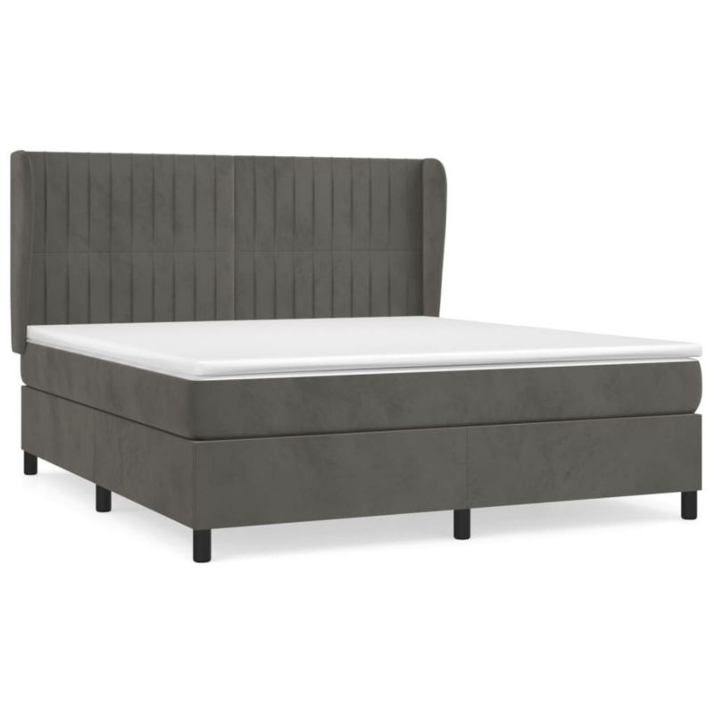 Łóżko kontynentalne WaszeMeble 180x200 cm ciemnoszare WM-3129346 1 szt.