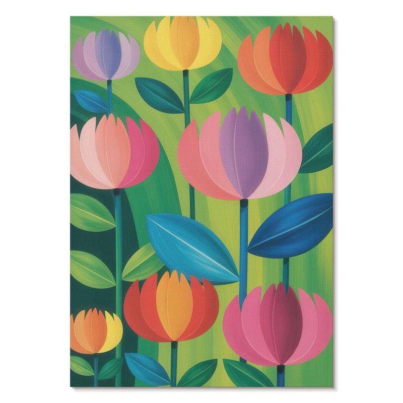 Plakat na Płótnie Tulup 29,7x42 cm (A3) Kolorowe kwiaty Do salonu, sypialni, biura 1 szt.