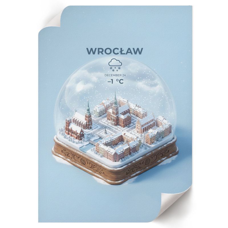 Plakat Na Ścianę ArtPrintCave 42x59,5 cm Kula śniegowa Wrocław Kauro 1 szt.