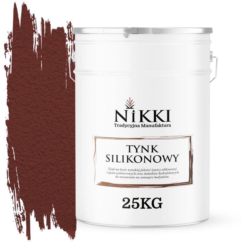 Tynk Silikonowy NIKKI do Elewacji i Fasad Baranek Wiśniowy 3009 3mm 25KG
