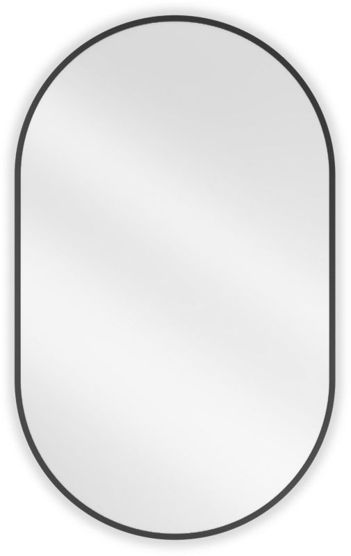 Owalne lustro łazienkowe Mexen Loft czarne 90x55 cm 1 szt.