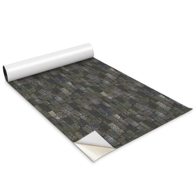Folia Dekoracyjna Na Meble Wallfluent 100x50 cm Kamienny mur Odporna Folia Samoprzylepna Mat 1 rol.