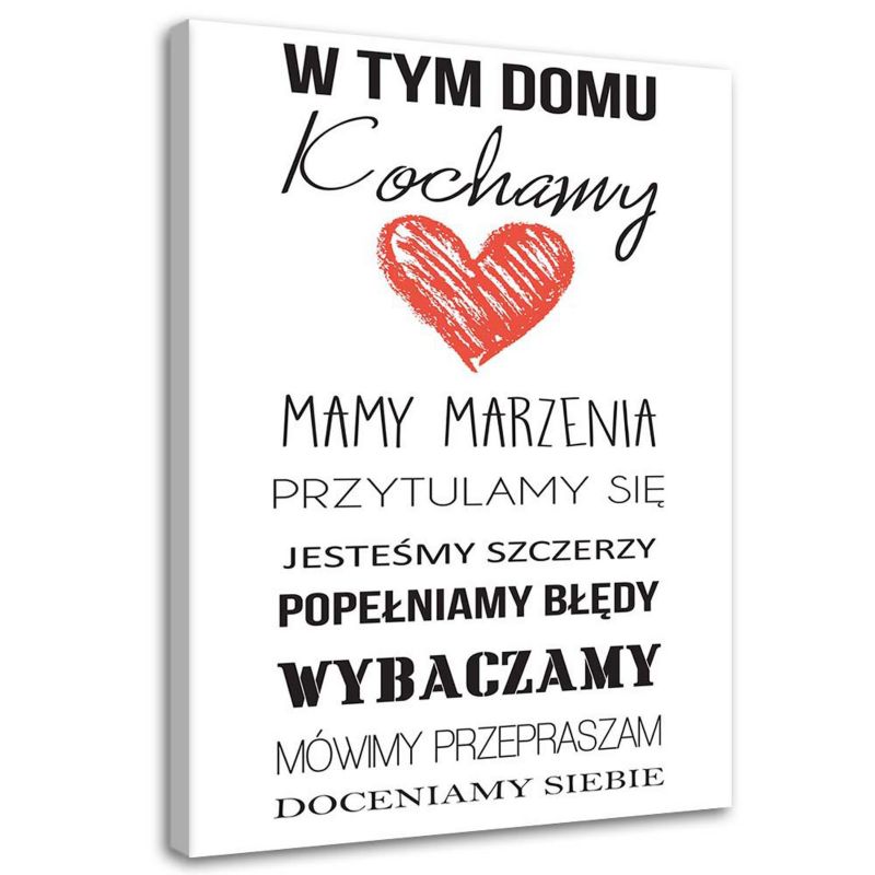 Obraz na płótnie Feeby W tym domu 20x30cm 1szt