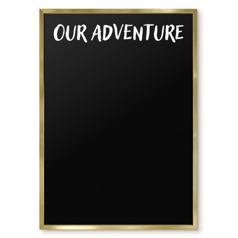 Tablica Na Magnesy Tulup 50x70 cm Our adventure 5 - Złota rama Do salonu, sypialni 1 szt.