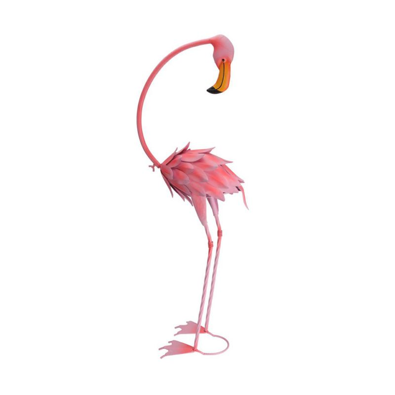 Rzeźba ogrodowa Progarden flaming ptak metalowy 70 cm dekoracyjny różowy 1 szt.