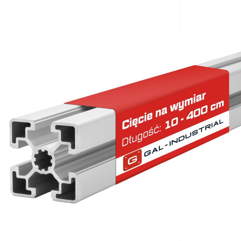 PROFIL KONSTRUKCYJNY ALUMINIOWY GAL-INDUSTRIAL 45x45 R10 200cm ANODOWANY CIĘCIE NA WYMIAR 1 szt.