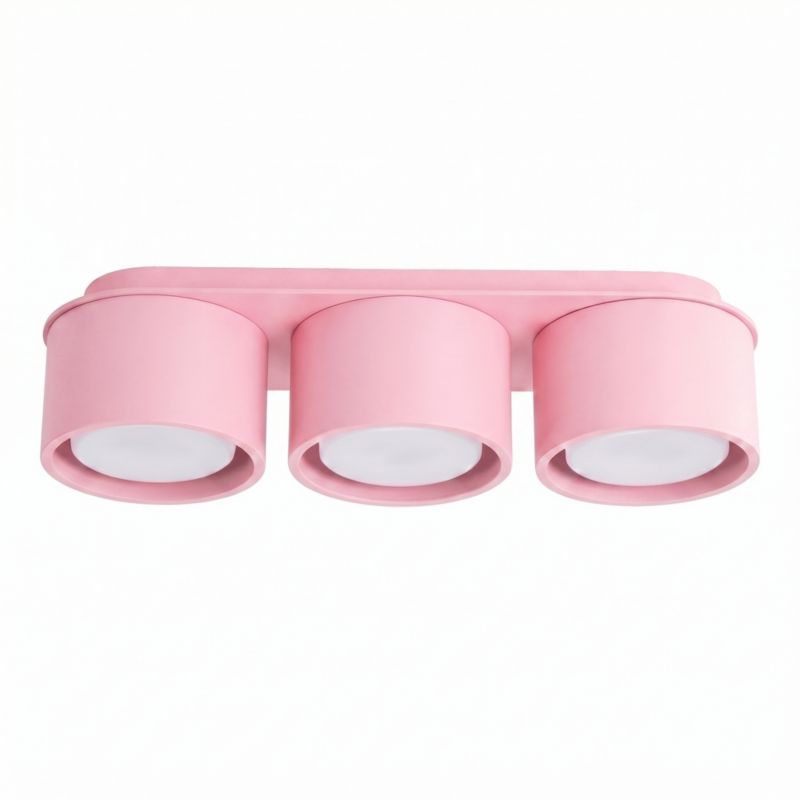 Plafon MODO 3 różowy Gx53 Sollux Lighting 1 szt.