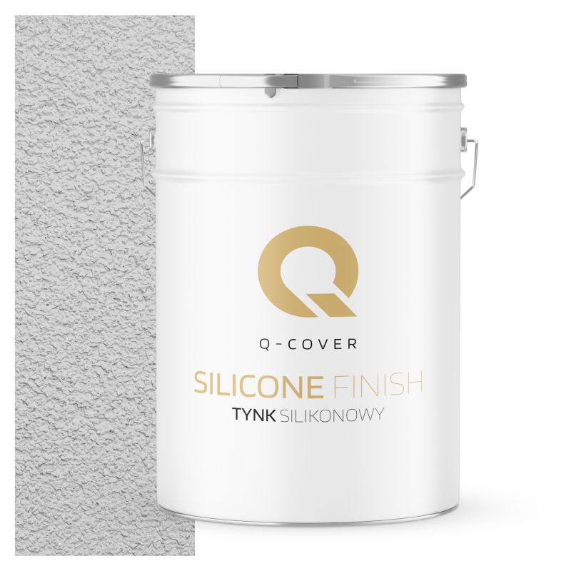 Tynk Silikonowy Elewacyjny Baranek 1.00mm Q-Cover Biel złamana w szarość F251 25KG