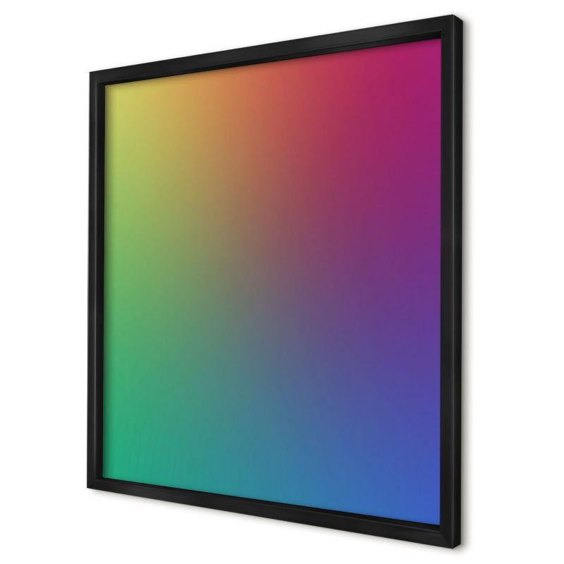 Tablica magnetyczna dekoracyjna Wallfluent 50x50 Tęczowy gradient w czarnej ramie 1szt