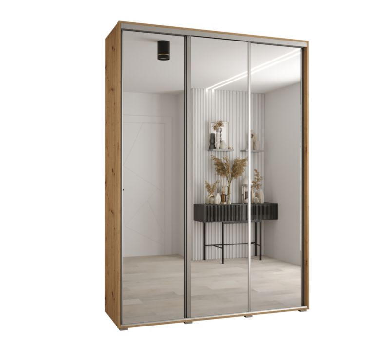 Szafa przesuwna Abiks CANNES 2 180 gł 60 artisan/artisan/srebrny 1szt.