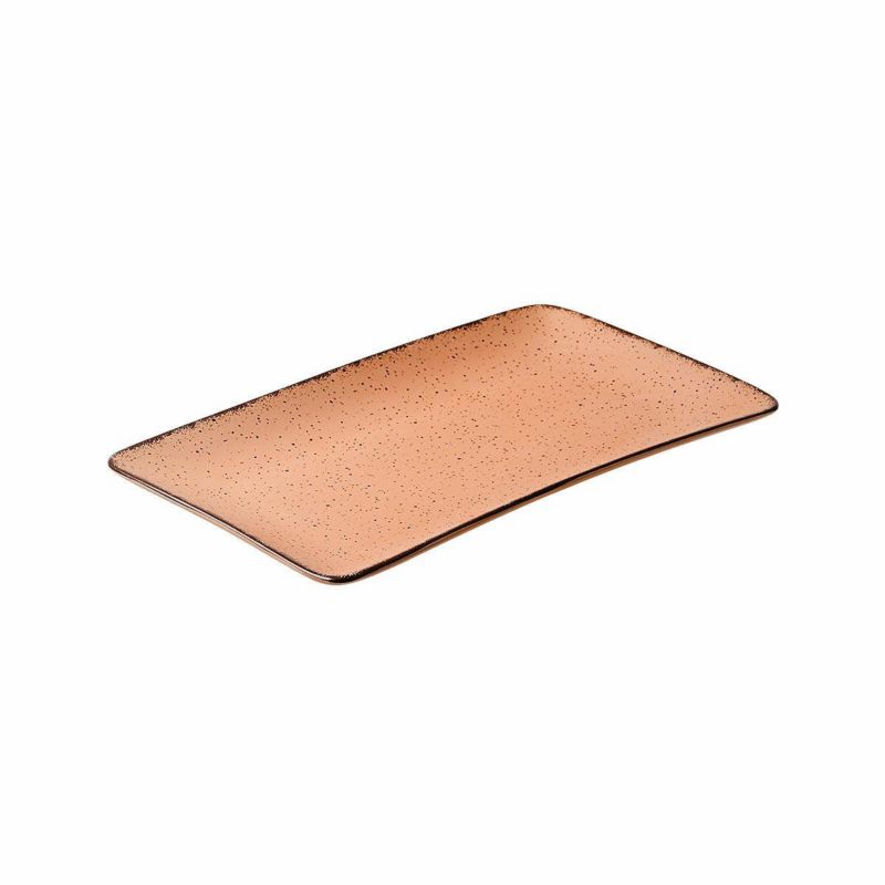 Talerz do serwowania 31x21 cm Terra salmon Estia porcelanowy pomarańczowy 1 szt.