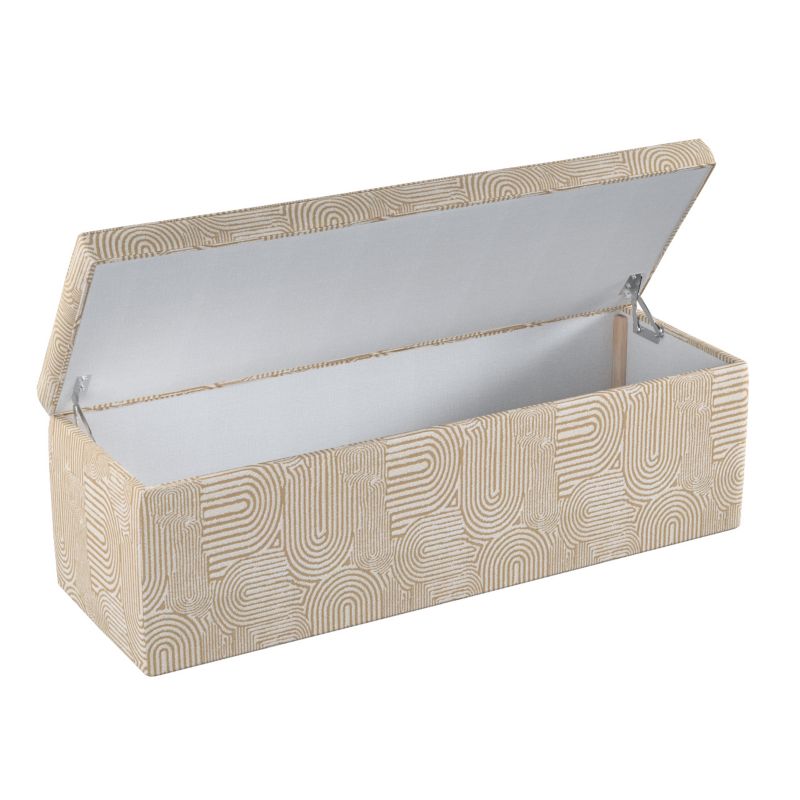 Skrzynia tapicerowana Dekoria 120 x 40 x 40 cm beżowe łuki na kremowym tle 1 szt.