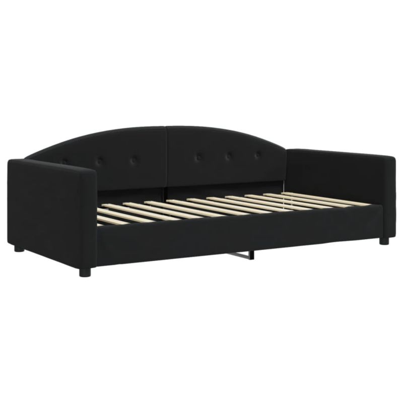 Sofa rozkładana WaszeMeble 100x200 cm Czarny aksamit WM-354147 1 szt.