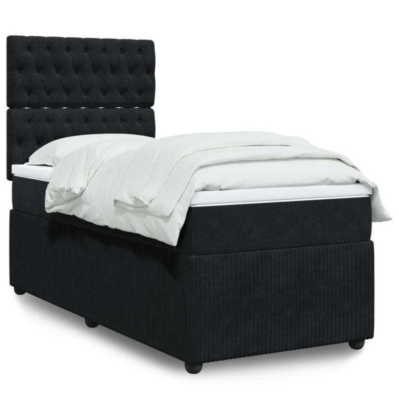Łóżko kontynentalne WaszeMeble 90x190 cm czarne WM-3292222 1 szt.