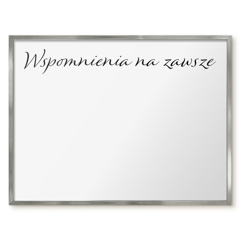 Tablica Magnetyczna Do Salonu Tulup 80x60 cm Wspomnienia na zawsze 4 - Srebrna rama Do salonu, sypialni 1 szt.