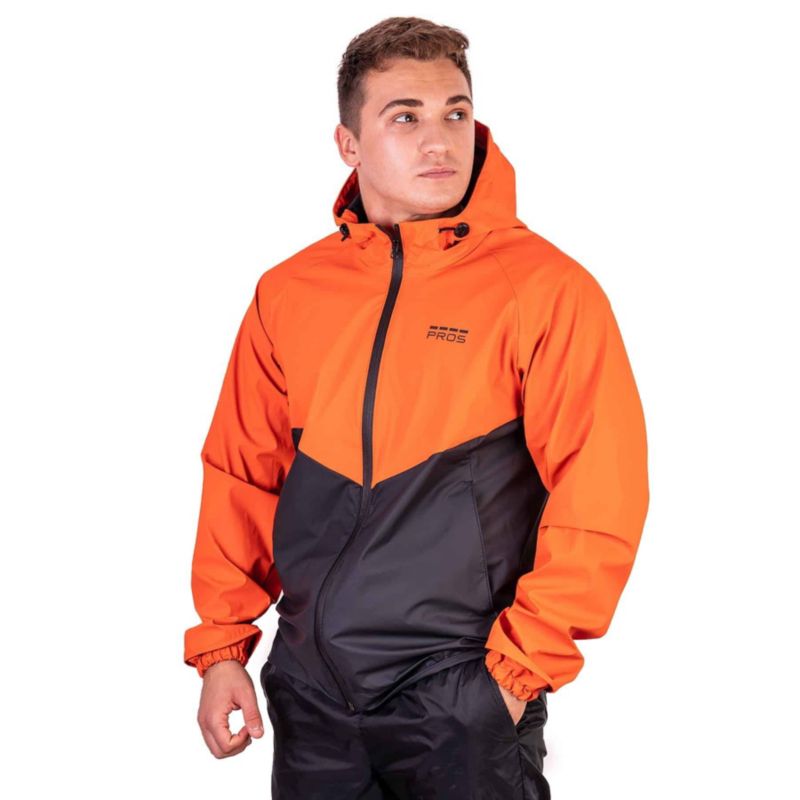 Kurtka wodoodporna 20000mm PROS SPORT model 726 Czarno-pomarańczowy XXL 1 szt.