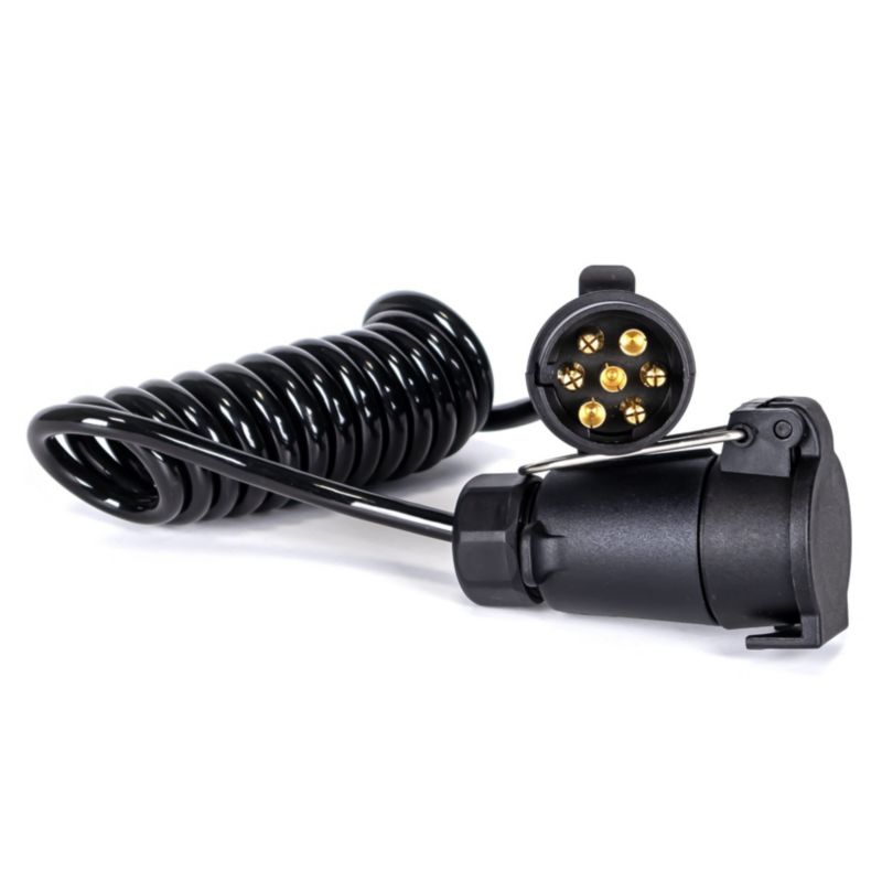 Przewód spiralny Kamar wtyczka/gniazdo 7-pin, 12V, długość robocza 1,5 m 1 szt.
