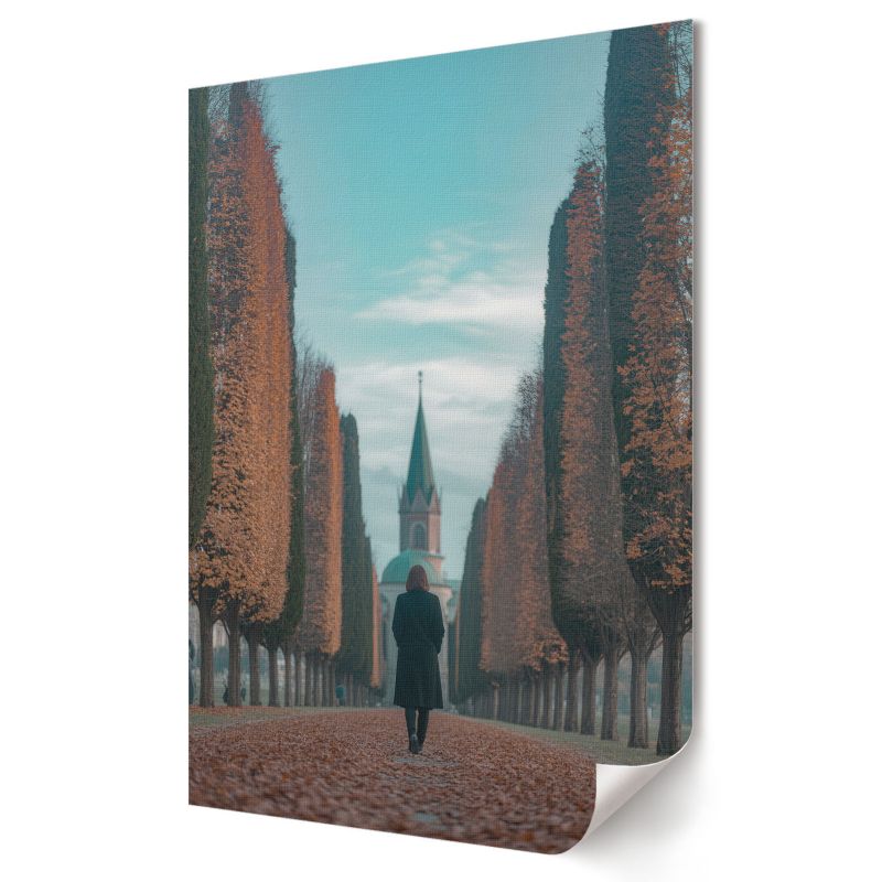 Plakat na ścianę Wallfluent Format A2 Jesienna aleja Artysta Kruu 1 szt.