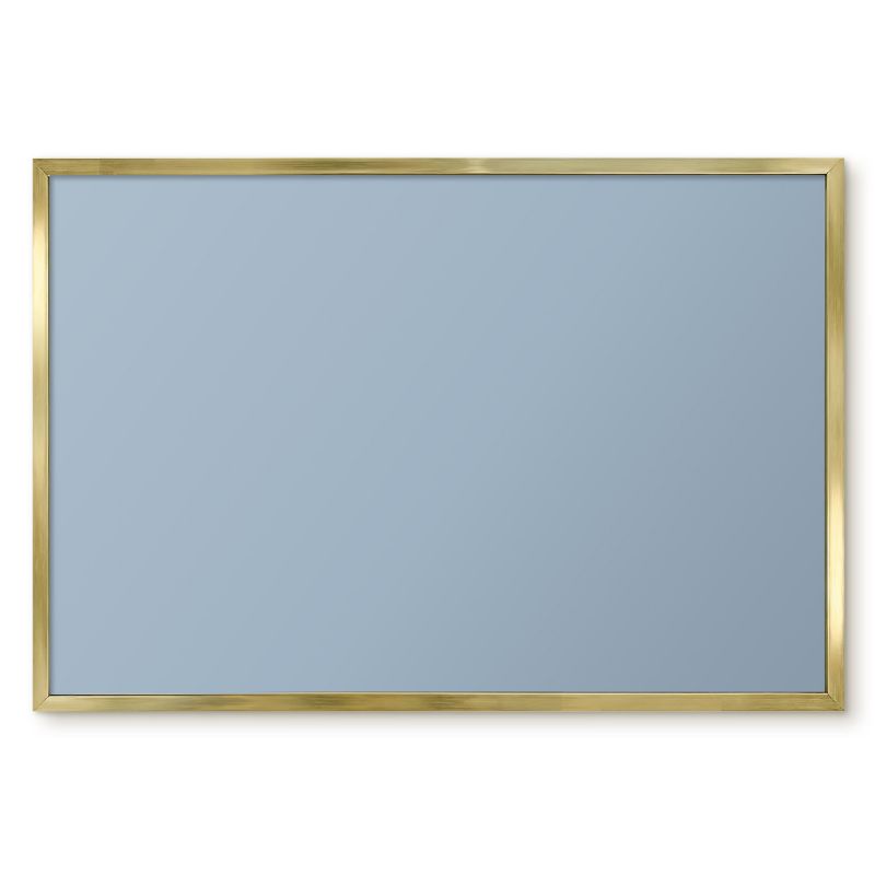 Tablica Magnetyczna W Ramie Tulup 60x40 cm Pastelowy błękit - Złota rama Do salonu, sypialni 1 szt.
