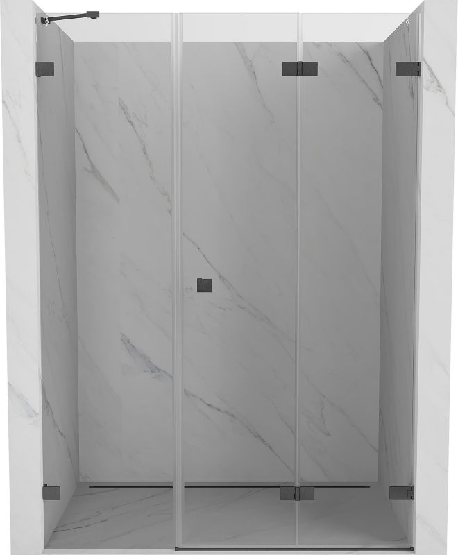 Drzwi prysznicowe składane Mexen Lunar-F gun gray 150x200 cm 1 szt.