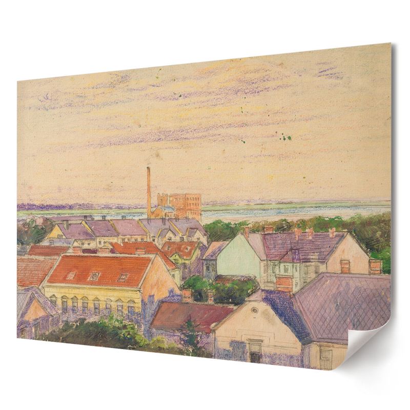 Plakat na płótnie Wallfluent Format A2 Widok miasta Artysta Egon Schiele 1 szt.