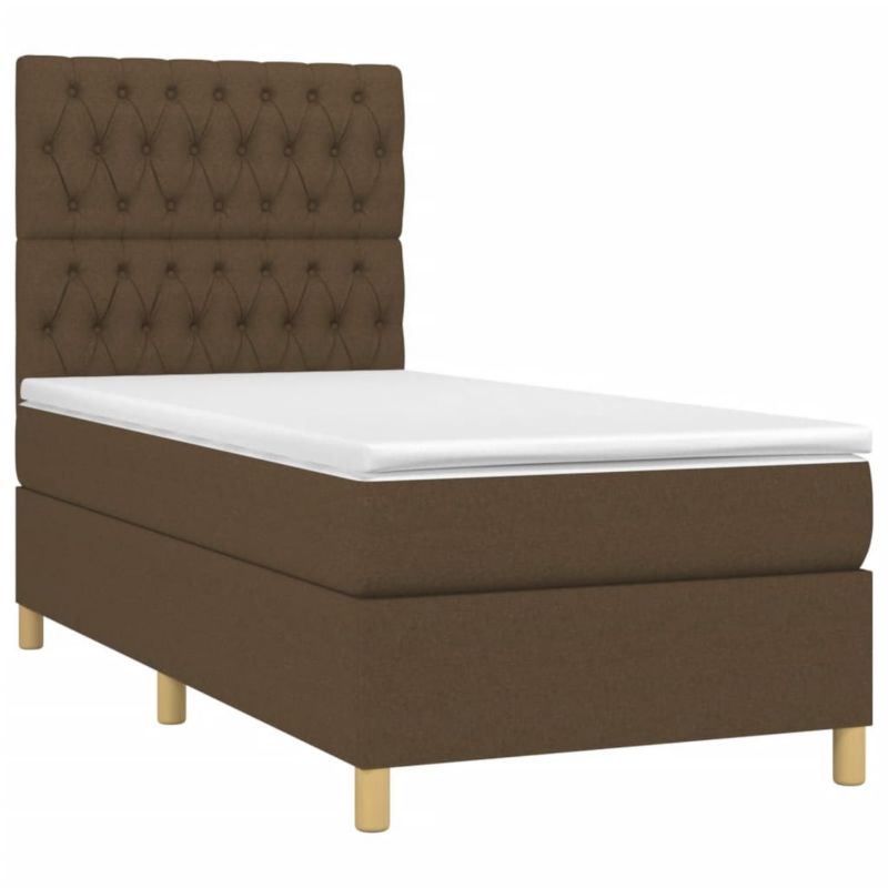 Łóżko kontynentalne WaszeMeble 100x200 cm brązowe WM-3135656 1 szt.