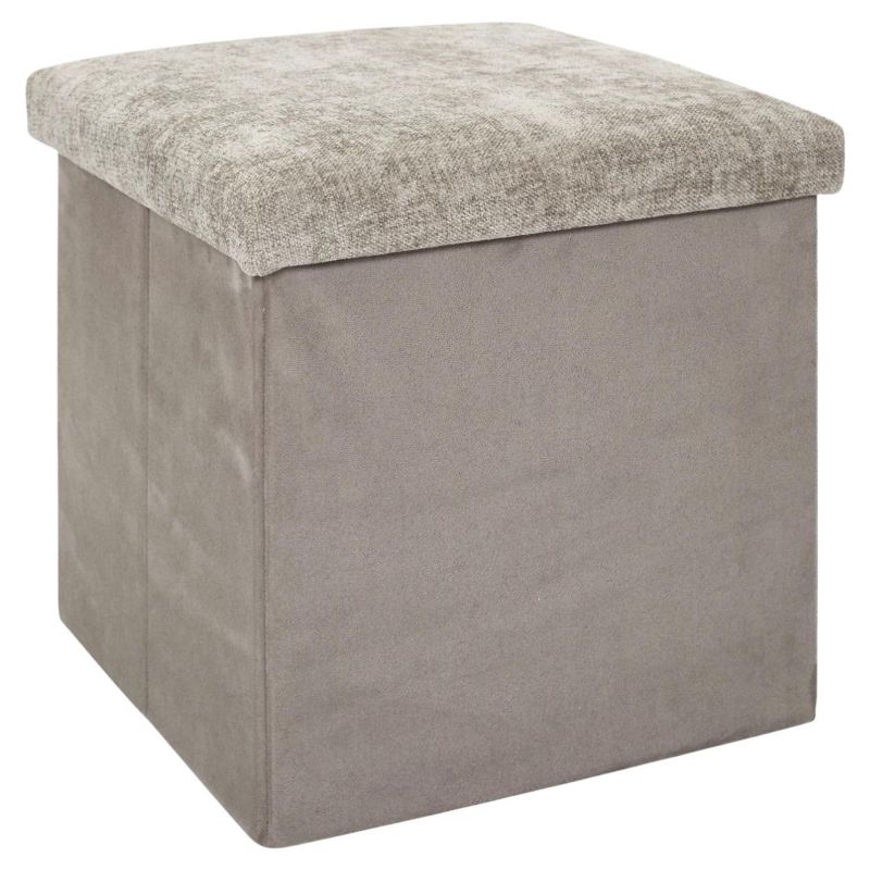 Pufa MAVI z funkcją schowka HowHomely kolor taupe 38 x 38 cm 1 szt.