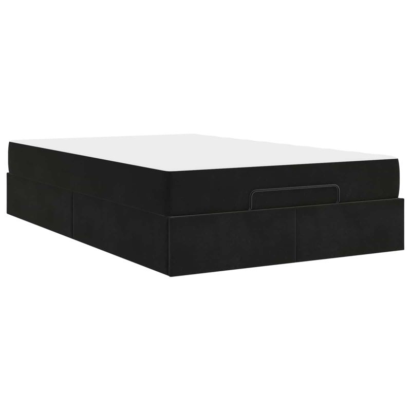 Łóżko Kontynentalne WaszeMeble z Materacem 120x190 cm Czarne WM-3399548 1 szt.