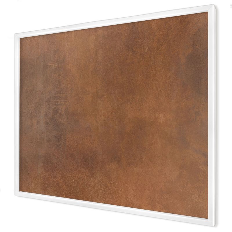 Tablica magnetyczna do salonu Wallfluent 80x60 Brązowa tekstura w białej ramie 1szt
