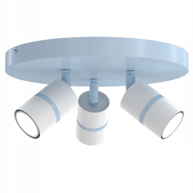 Lampa sufitowa ewilight plafon regulowany3xGU10 niebieska 1szt