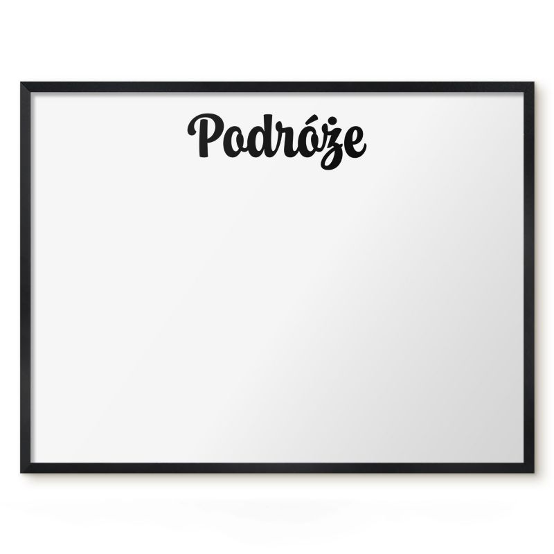 Tablica Magnetyczna Dekoracyjna Tulup 80x60 cm Podróże 1 - Czarna rama Do salonu, sypialni 1 szt.