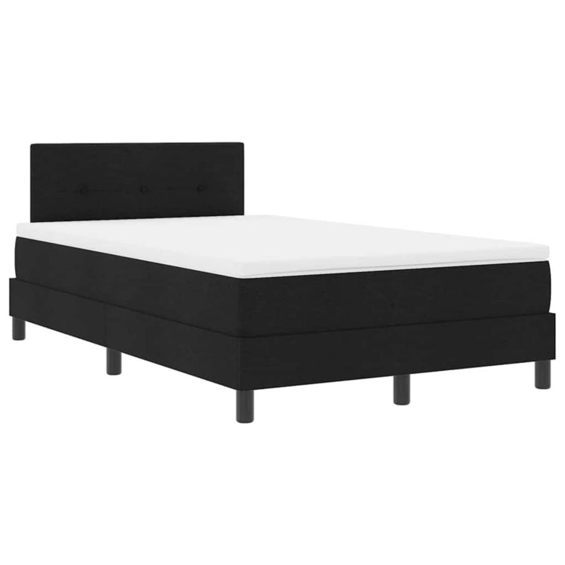 Łóżko z materacem WaszeMeble 120x200 cm Czarny tkanina z LED WM-3342200 1 szt.