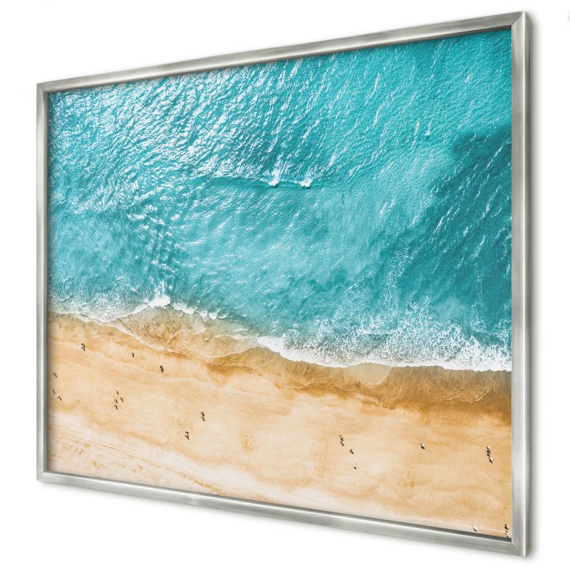Tablica magnetyczna ozdobna Wallfluent 80x60 Morze i plaża w srebrnej ramie 1szt