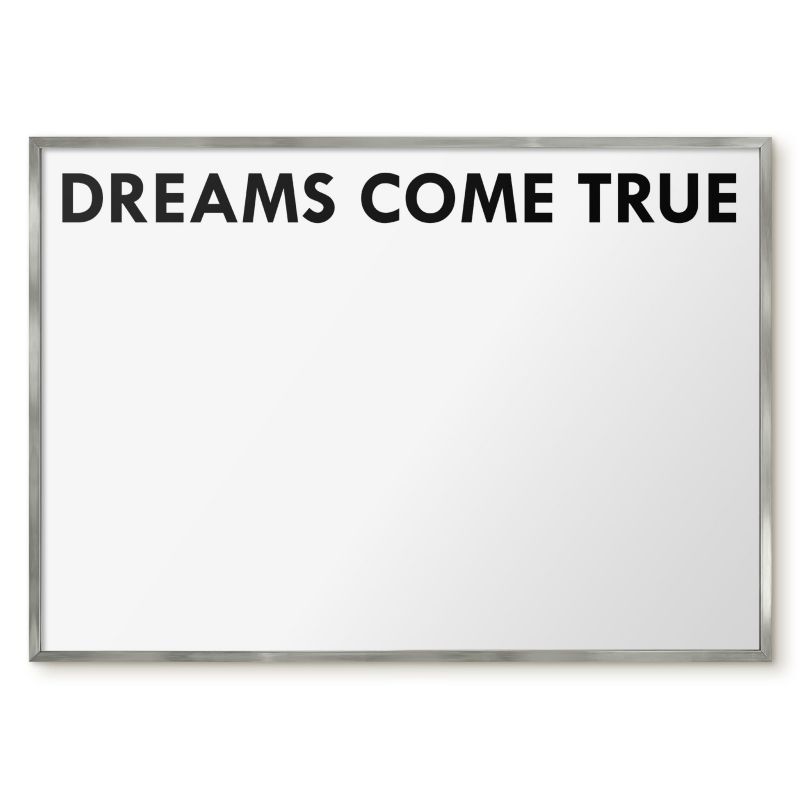 Tablica Magnetyczna Dekoracyjna Ścienna Tulup 100x70 cm Dreams come true 2 - Srebrna rama Do salonu, sypialni 1 szt.