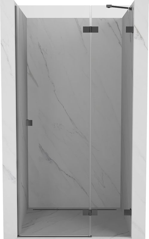 Drzwi prysznicowe uchylne Mexen Lunar transparent gun metal 105x200 cm 1 szt.