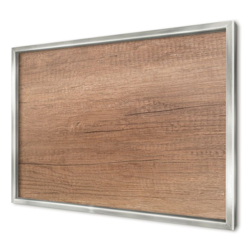 Dekoracyjna tablica magnetyczna Wallfluent 60x40 Faktura drewna w srebrnej ramie 1szt