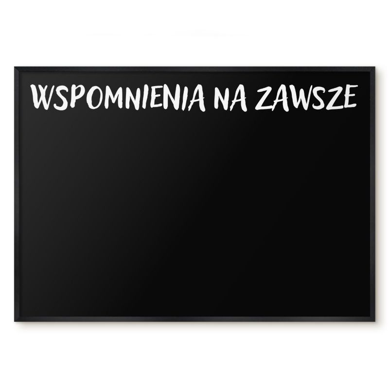 Tablica Magnetyczna Wielofunkcyjna Ścienna Tulup 100x70 cm Wspomnienia na zawsze 5 - Czarna rama Do salonu, sypialni 1 szt.