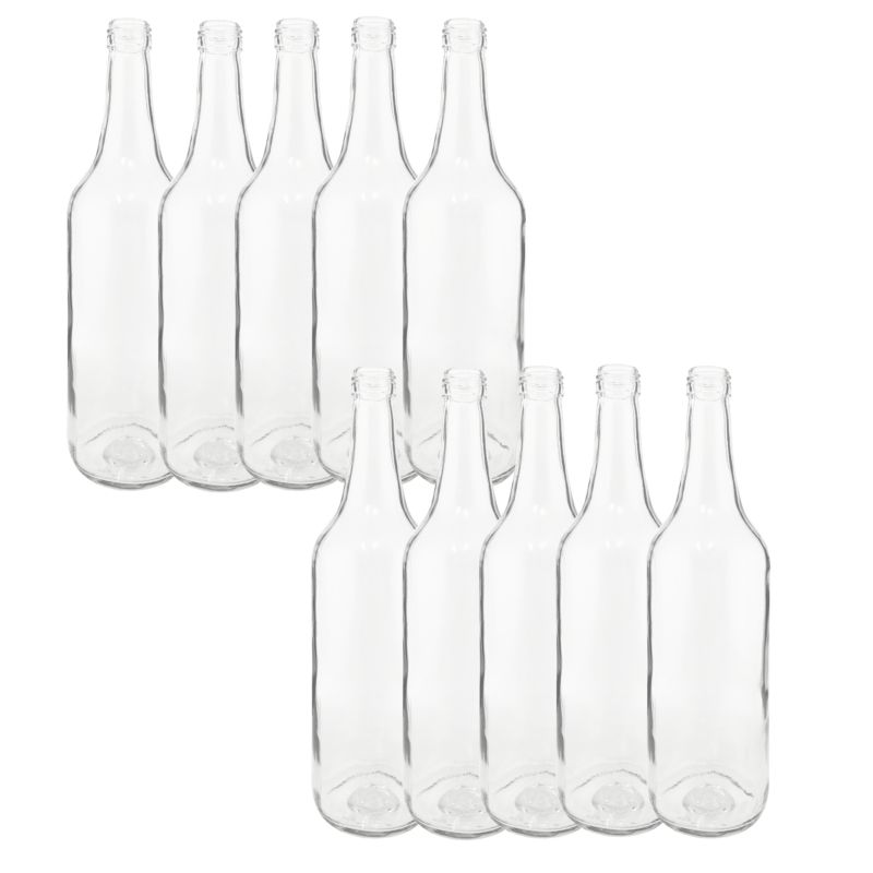 Butelki szklane MODO24 700 ml na soki nalewki syropy i ocet fi 28 bez nakrętek 10 szt.