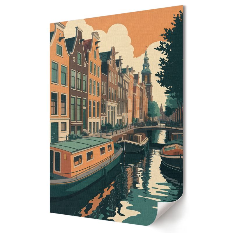 Plakat canvas Wallfluent Format A1 Miejski kanał Projekt Artystyczny Impuls 1 szt.