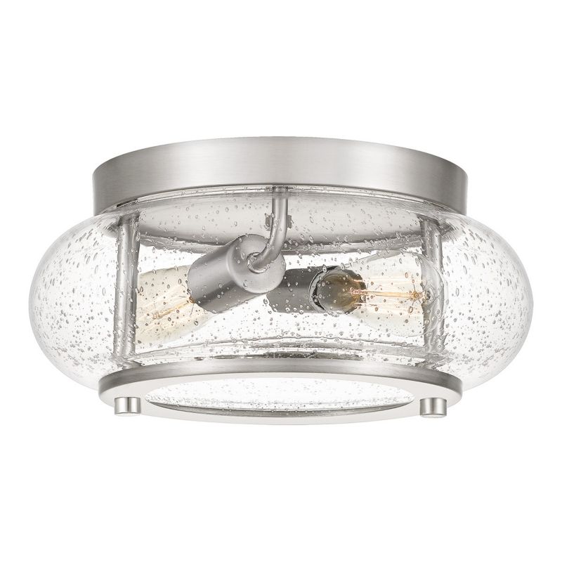 Plafon sufitowy Quoizel Trilogy szczotkowany nikiel-przezroczysty 2 x E27 x 60W IP20 wym: 14,7 x 30,5 x 30,5 cm - 1 szt.