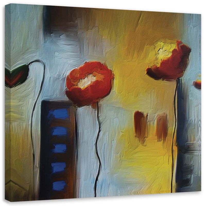 Obraz na płótnie Feeby Dwa pomarańczowe maki 40x40cm 1szt