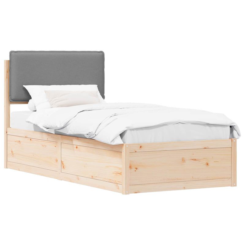 Łóżko Drewniane WaszeMeble 75x190 cm Brązowe WM-877599 1 szt.