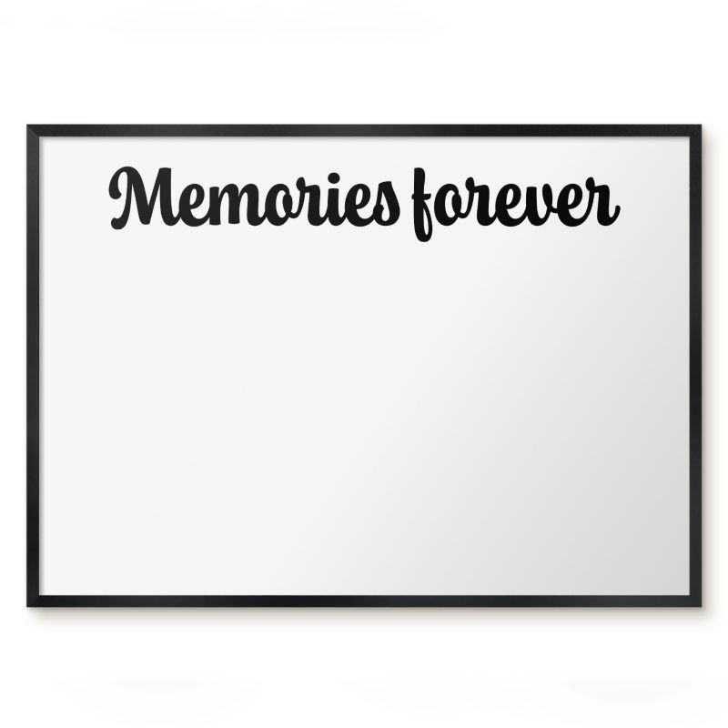 Tablica Magnetyczna Dekoracyjna Tulup 70x50 cm Memories forever 1 - Czarna rama Do salonu, sypialni 1 szt.