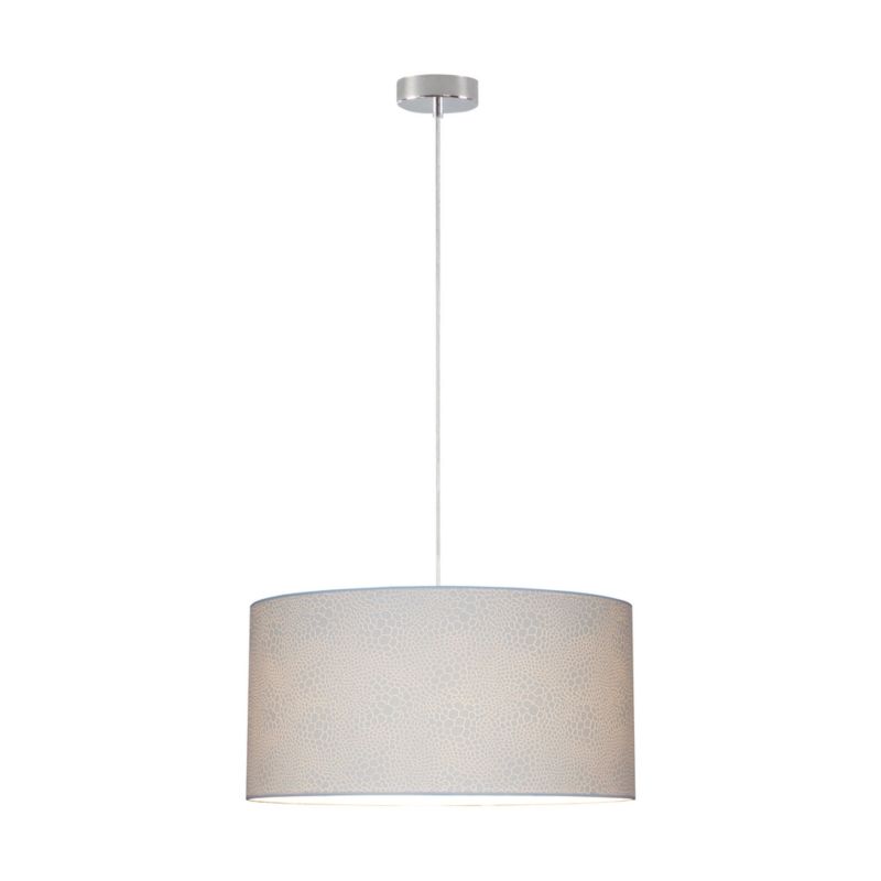 Lampa Wisząca SPOT Light 1xE27 Max.60W Połączenie Chromu z Tkaniną z Wzorem w Krokodyla, Polski Producent, 1 szt.