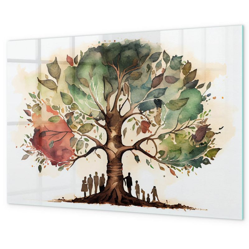 Tablica Magnetyczna Suchościeralna Tulup 60x40 cm Genealogiczne drzewo rodzinne Na zdjęcia i notatk Czarny marker 1 kpl