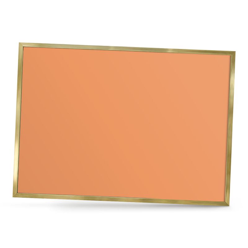 Magnetyczna tablica ozdobna ArtPrintCave 70x50 Pastelowy pomarańcz w złotej ramie 1szt
